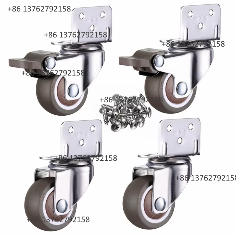 Furniture Hardware For Bed - 4 Buah Roda Putar Karet Lembut