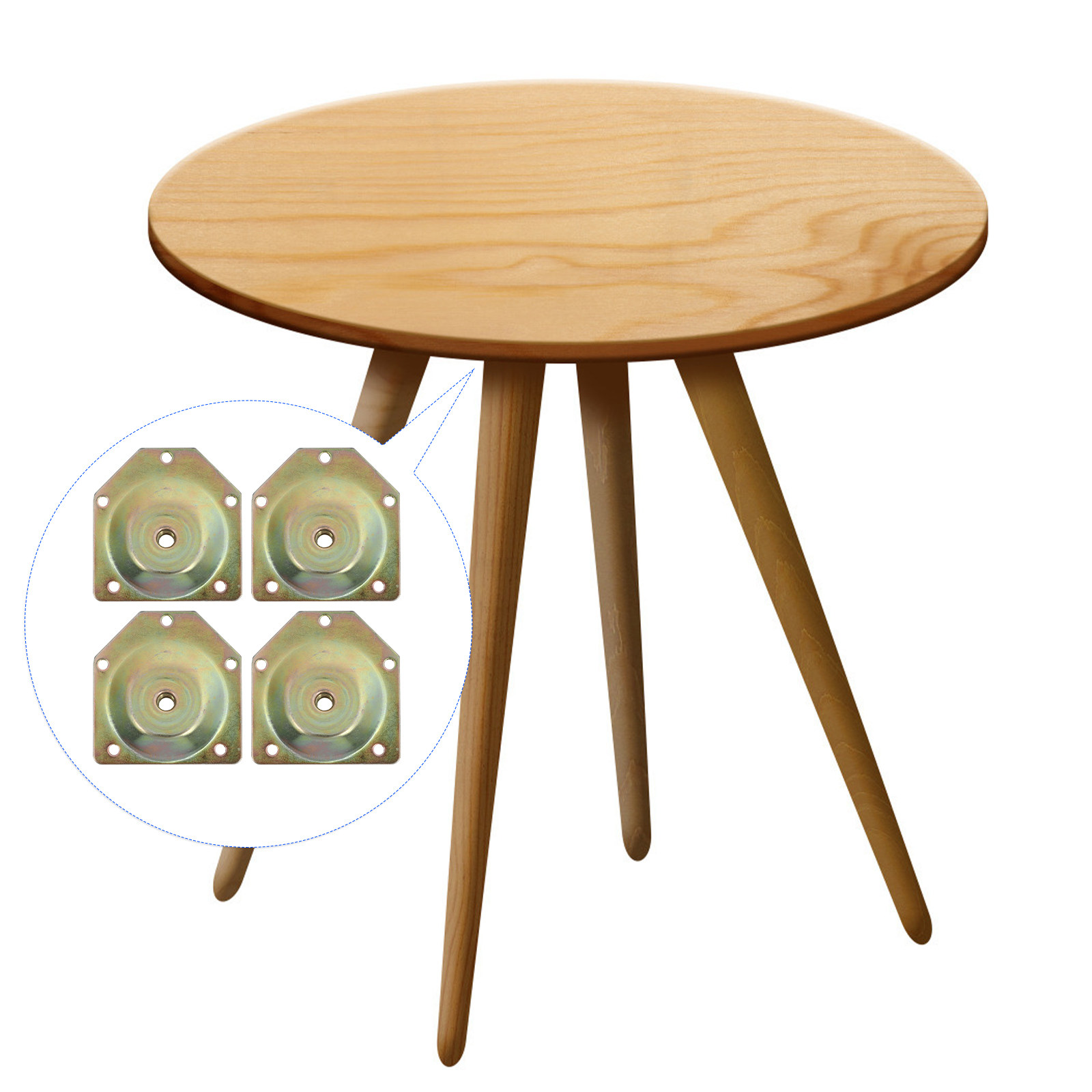 Furniture Leg Set - 4Pcs Set Baut Furnitur Pelat Pemasangan
