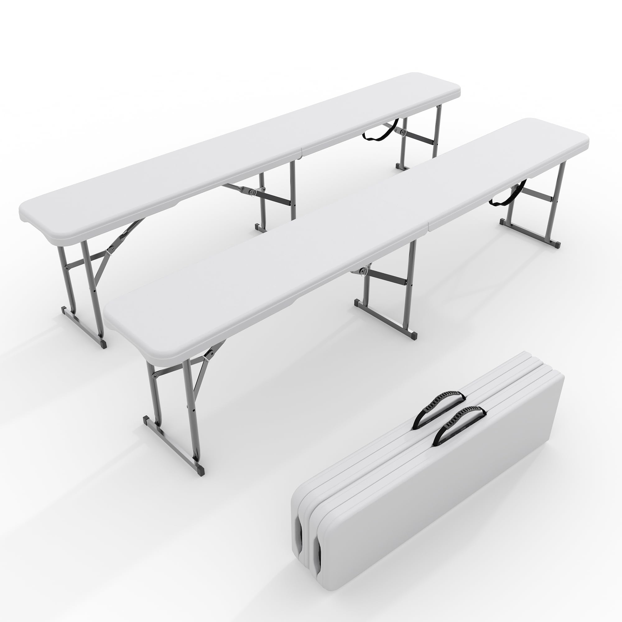 Furniture Hardware Design - 2-Pack Bangku Lipat Luar Ruangan 6ft