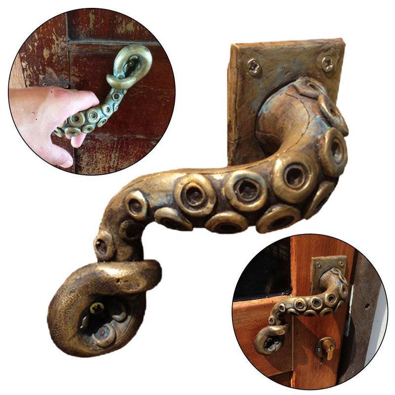 Furniture Hardware Supply - Kenop pintu gurita antik gaya hewan
