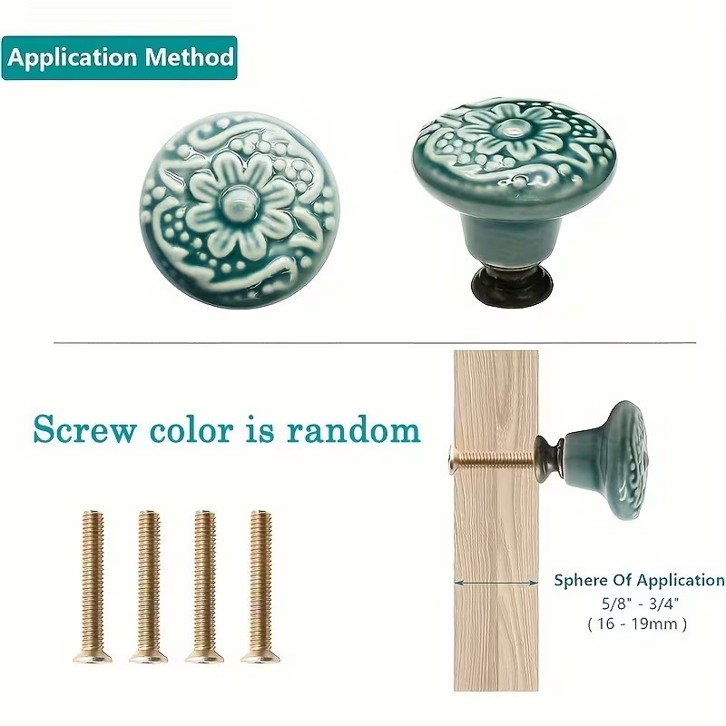 12 buah kenop kabinet keramik, - Furniture Hardware Design ulasan dan harga