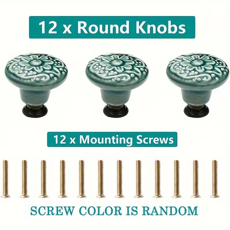 12 buah kenop kabinet keramik, - Furniture Hardware Design ulasan dan harga