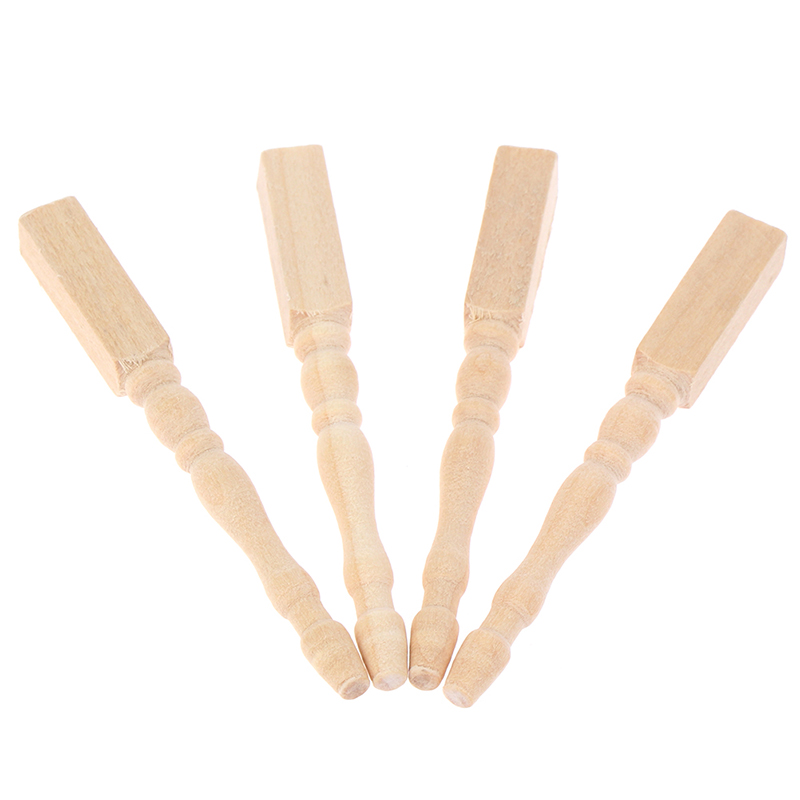 ● 4 buah/set 1:12 Aksesori Fur - Furniture Leg Set ulasan dan harga